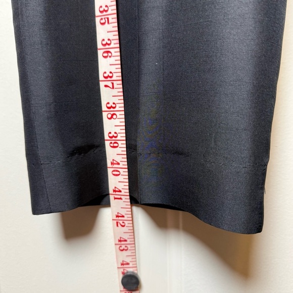 Kasper ASL 100% Silk Lined Black Trousers Vintage High Waist Side Zip Sz 8 - Picture 3 of 11